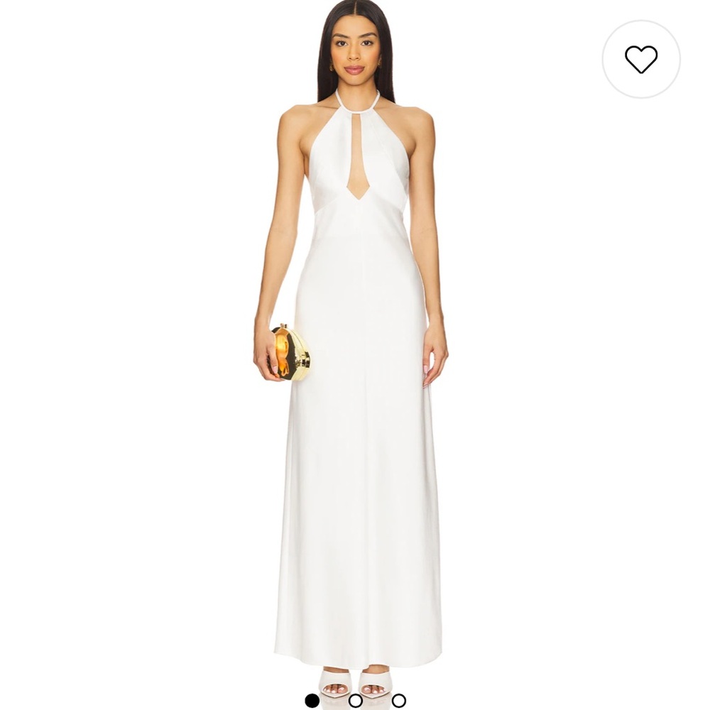 Elegant White Halter Maxi Dress